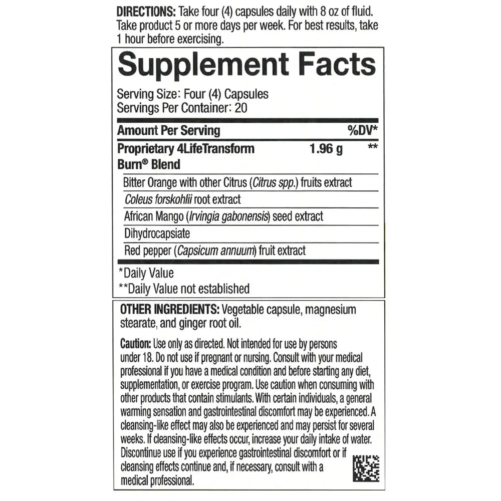 Burn - 4Life Transfer Factor Products