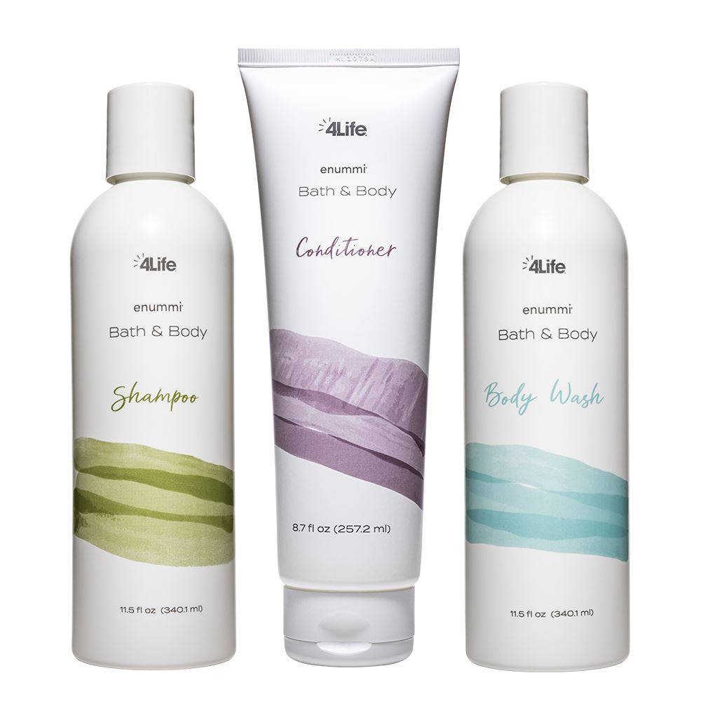 4Life enummi Shower Trio - shampoo, conditioner, and body wash daily set