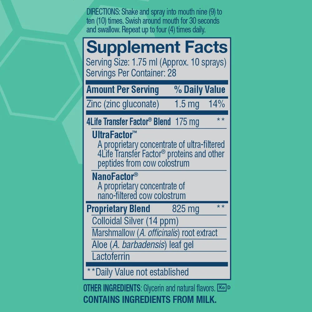 Immune Spray Mint - 4Life Transfer Factor Products