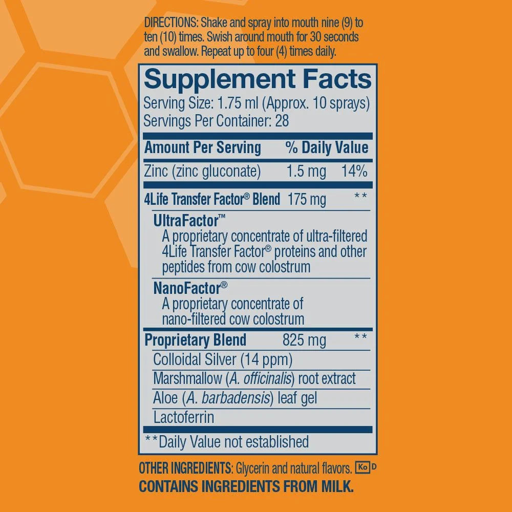 Immune Spray Orange - 4Life Transfer Factor Products