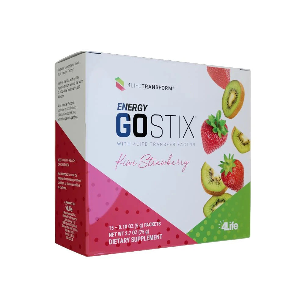 4Life Energy Go Stix Kiwi Strawberry - sustained clean energy stick packs with Transfer Factor