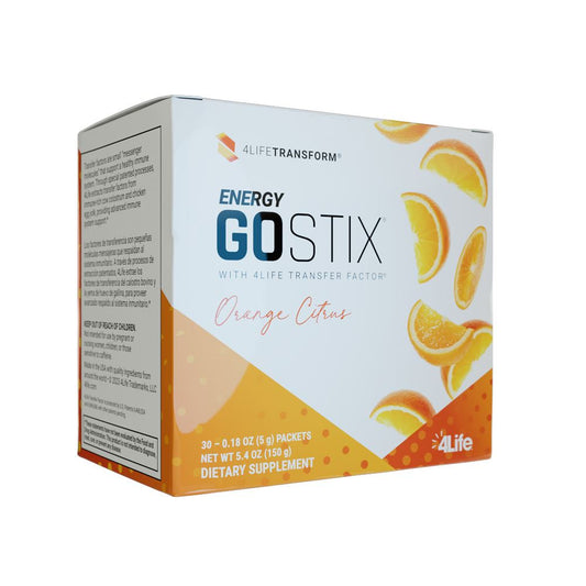4Life Energy Go Stix Orange Citrus - sustained clean energy stick packs with Transfer Factor