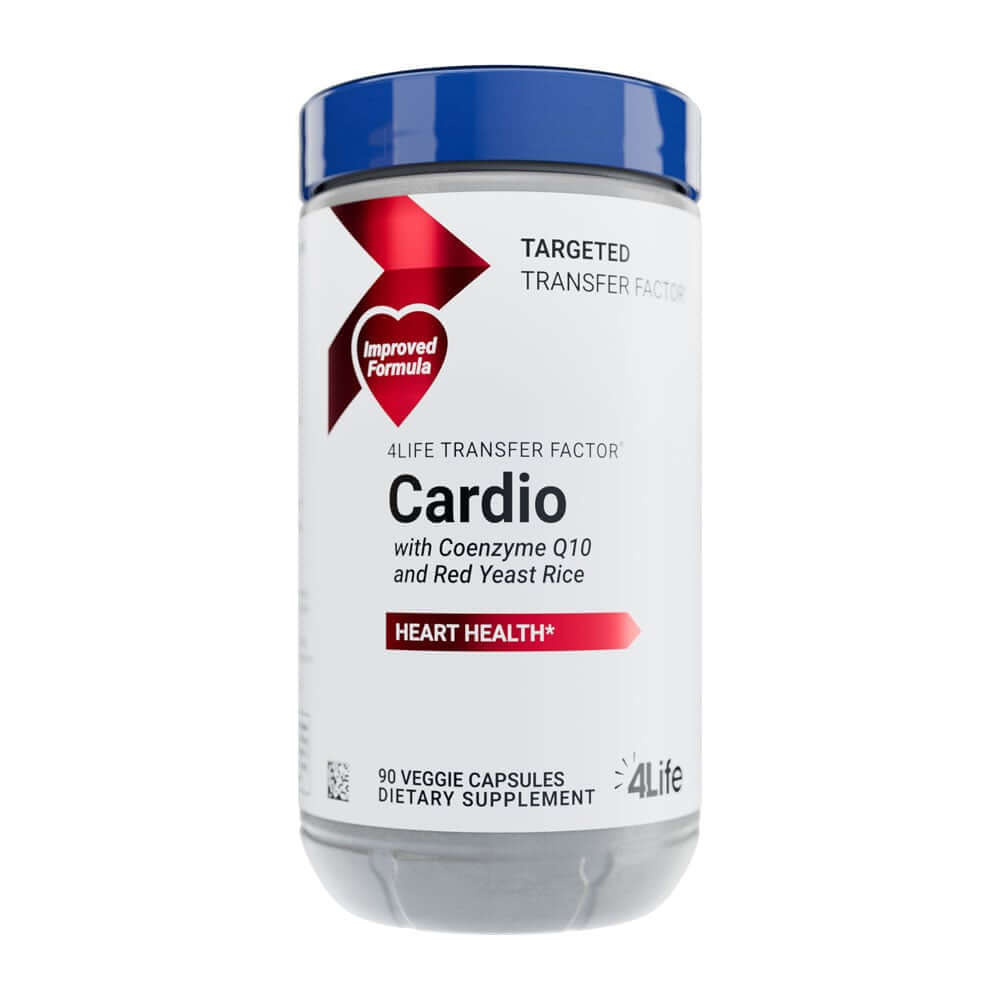 4Life Transfer Factor Cardio bottle - targeted heart and immune support supplement with CoQ10 and Transfer Factor