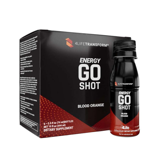 4Life Energy Go Shot 6-pack - quick energy and immune support shots with Transfer Factor