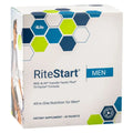 RiteStart Men packaging showcasing an all-in-one nutrition supplement for men, featuring 30 daily packets.