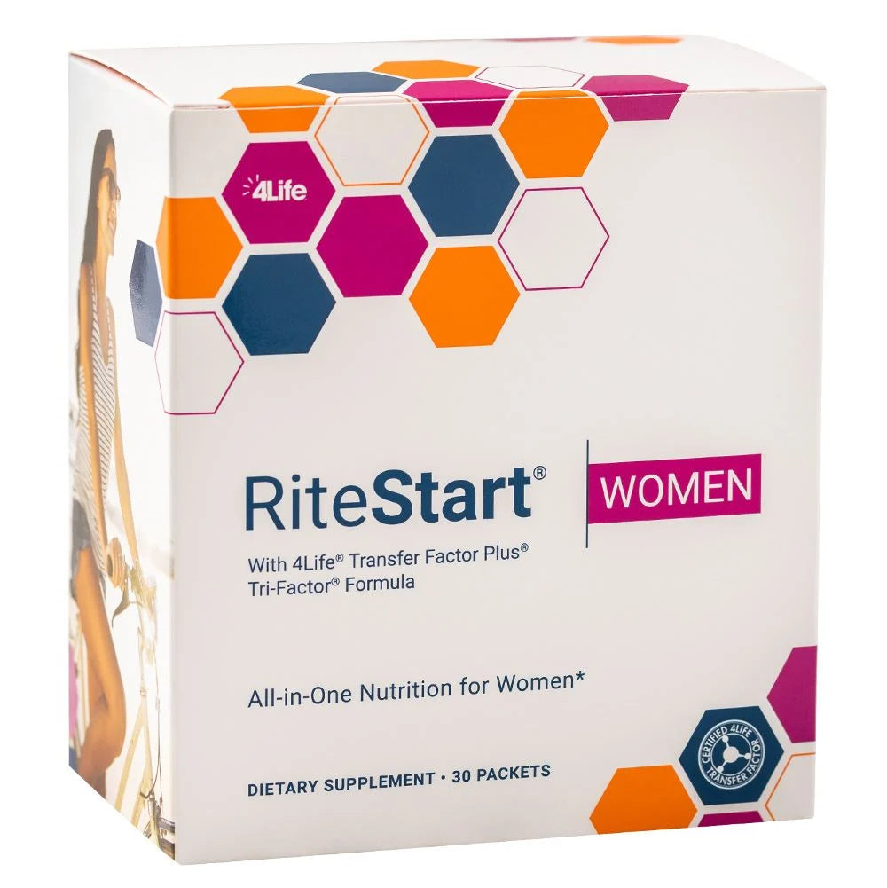 RiteStart® Women dietary supplement box featuring all-in-one nutrition for women with 30 packets.