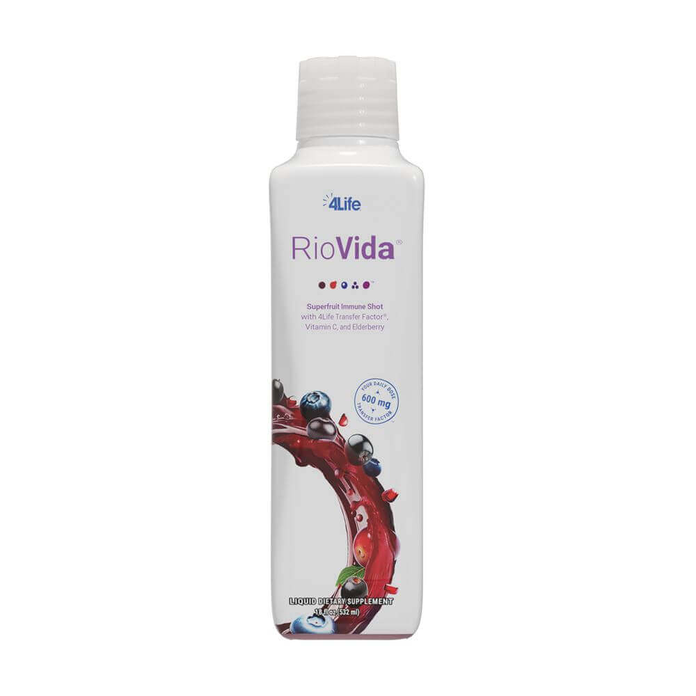 4Life Transfer Factor RioVida bottle - antioxidant superfruit immune shot with Transfer Factor