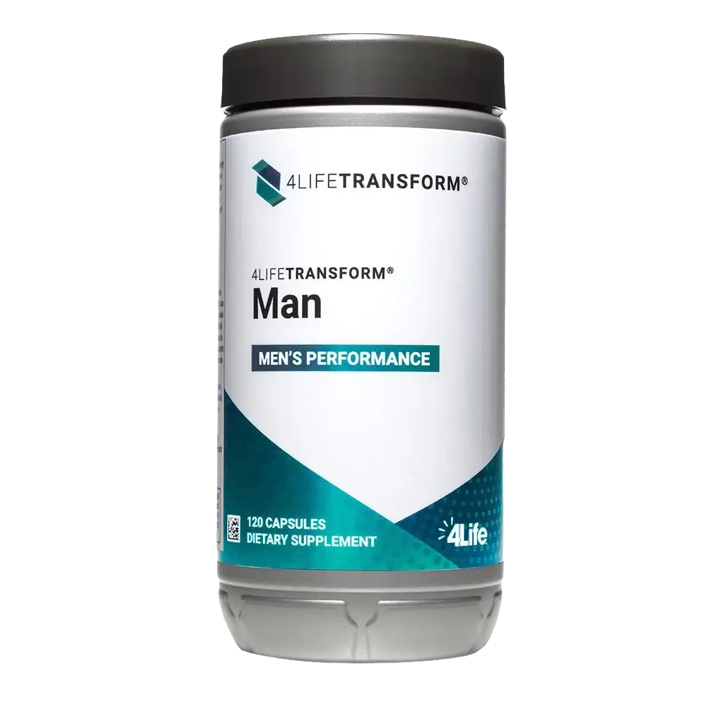 4LifeTransform Man - daily wellness support for men with adaptogens and Transfer Factor