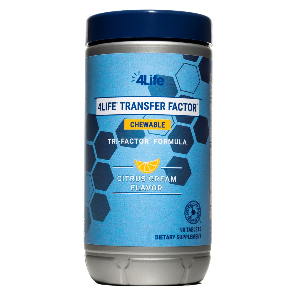 4Life Transfer Factor Chewable - citrus-cream chewable tablet for daily immune support