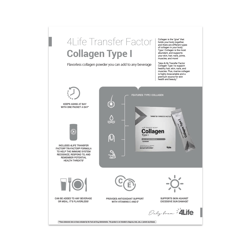 Transfer Factor® Collagen Type I - 4Life Transfer Factor Products